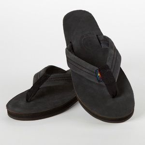 Black Rainbow Flip Flops. Sz 7.5-8.5